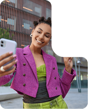 Girl taking selfie